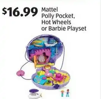 Aldi Mattel Polly Pocket,hot Wheels Or Barbie Playset offer