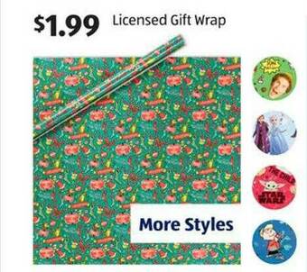 Aldi Licensed Gift Wrap offer