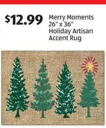 Aldi Merry Moments Holiday Artisan Accent Rug offer