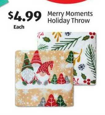 Aldi Merry Moments Holiday Throw offer