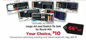 Large Art And Sketch Tin Sets By Royal Arts