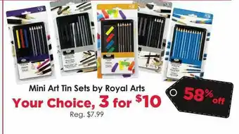 Craft Warehouse Mini Art Tin Sets By Royal Arts offer