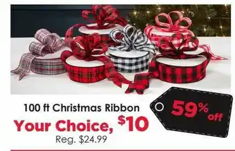 Craft Warehouse Christmas Ribbon offer