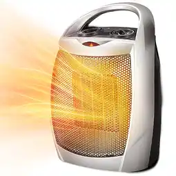 Walmart LHRIVER 750W Electric Heater - PTC Ceramic Portable Heater, Ideal for Home/Office, Silver offer