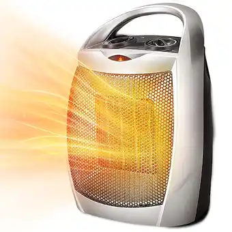 Walmart LHRIVER 750W Electric Heater - PTC Ceramic Portable Heater, Ideal for Home/Office, Silver offer