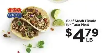 Food 4 Less Beef Steak Picado For Taco Meat offer