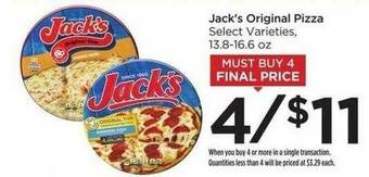 Food 4 Less Jack's Original Pizza offer
