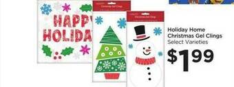 Food 4 Less Holiday Home Christmas Gel Clings offer