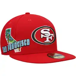 Walmart Men's New Era Scarlet San Francisco 49ers Stateview 59FIFTY Fitted Hat offer