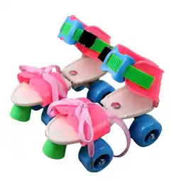 Walmart Simplmasygenix Unisex Adjustable Roller Skates, Hot Pink offer