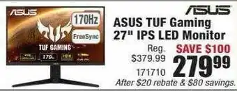 Micro Center Asus Tuf Gaming 27 offer