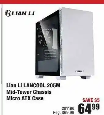 Micro Center Lian Li Lancool Mid-tower Chassis Micro Atx Case offer