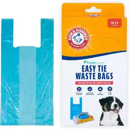 Walmart Arm & Hammer Easy-Tie Waste Bags with Fresch Scent, 75 Count Poop Bags For Dogs offer