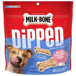 Walmart Milk Bone Dipped 7910022056 12oz Dog Coated Biscuits Baked with Vanilla Yogurt offer