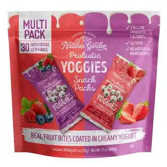 Walmart Nature's Garden Probiotic Yoggies, Mixed Berry & Strawberry, 0.7 Ounce (30 Pack) offer