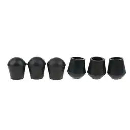 Walmart yotijay 6Pcs Crutch Nonslip Rubber Buffer Crutch Tips Cane Tips Crutches For Crutches Black offer