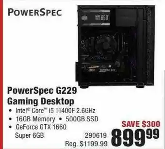 Micro Center Powerspec G229 Gaming Desktop offer