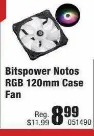 Micro Center Bitspower Notos Rgb 120mm Case Fan offer