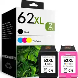 Walmart 62XL Ink Cartridge Compatible for HP 62 Ink Cartridges for Envy 7640 5660 Officejet 5745 Printer offer