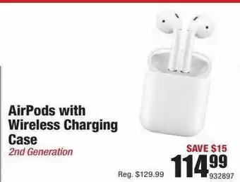 Micro Center Airpods With Wireless Charging Case offer