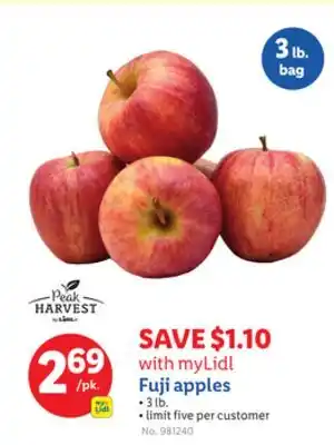 Lidl Fuji apples offer