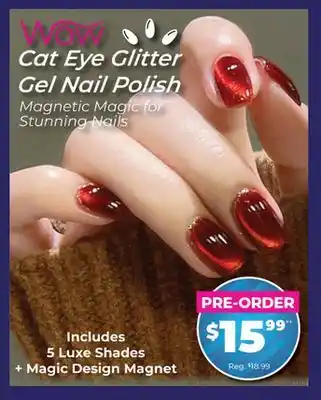 Showcase US Wow Cat Eye Glitter Gel Nail Polish offer