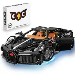 Walmart QOQ BRICK 1:10 Black Sports Car Building Kits, Decor Collectible Model Gift for 8+ Kids (1949Pcs offer