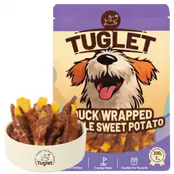 Walmart TUGLET Dog Treats Duck Double Potato Jerky Treats for Dogs, 7 oz Bag offer