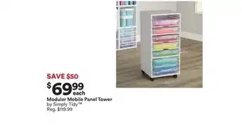 Michaels Modular Mobile Panel Tower by Simply Tidy offer