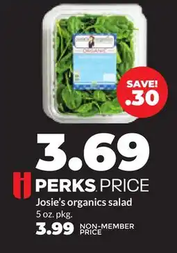 Hy-Vee Josie's organics salad offer