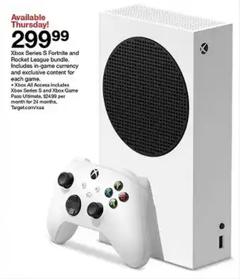Target Xbox Series S Fortnite And Rocket League Bundle offer