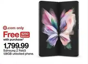 Target Samsung Z Fold3 128gb Unlocked Phone offer