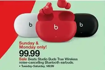 Target Beats Studio Buds True Wireless Noise-canceling Bluetooth Earbuds offer