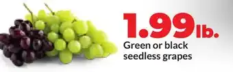 Hy-Vee Green or black seedless grapes offer