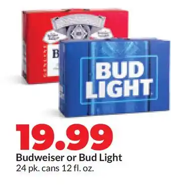 Hy-Vee Budweiser or Bud Light offer