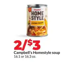 Hy-Vee Campbell's Homestyle soup offer