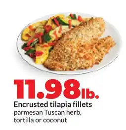 Hy-Vee Encrusted tilapia fillets offer