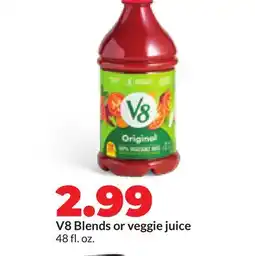 Hy-Vee V8 Blends or veggie juice offer