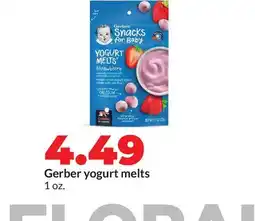 Hy-Vee Gerber yogurt melts offer