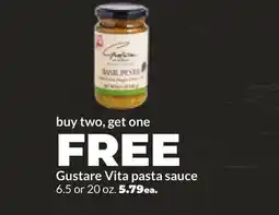 Hy-Vee Gustare Vita pasta sauce offer