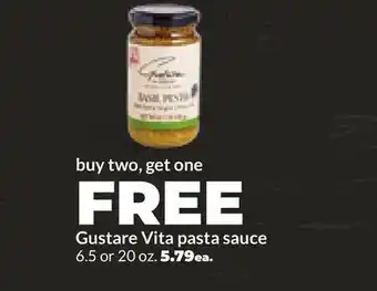 Hy-Vee Gustare Vita pasta sauce offer