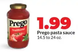 Hy-Vee Prego pasta sauce offer