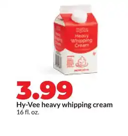 Hy-Vee Hy-Vee heavy whipping cream offer