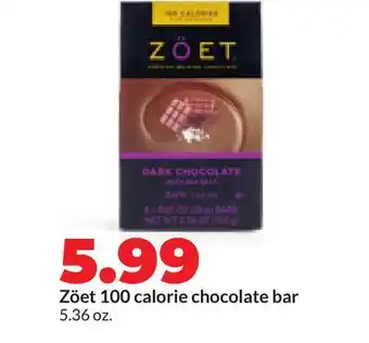 Hy-Vee Zöet 100 calorie chocolate bar offer