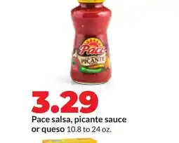 Hy-Vee Pace salsa, picante sauce or queso offer