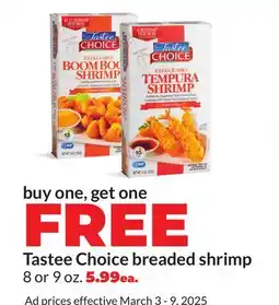 Hy-Vee Tastee Choice breaded shrimp offer