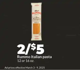 Hy-Vee Rummo Italian pasta offer