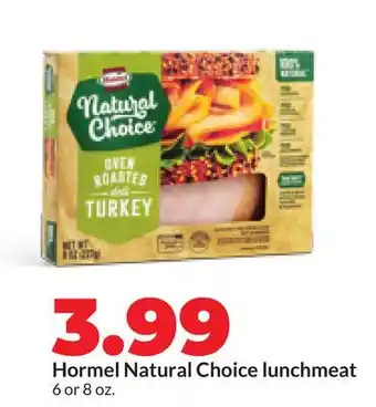 Hy-Vee Hormel Natural Choice lunchmeat offer