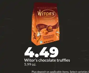 Hy-Vee Witor's chocolate truffles offer