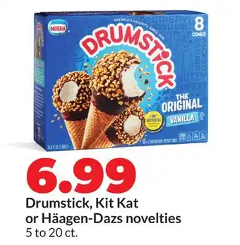 Hy-Vee Drumstick, Kit Kat or Häagen-Dazs novelties offer